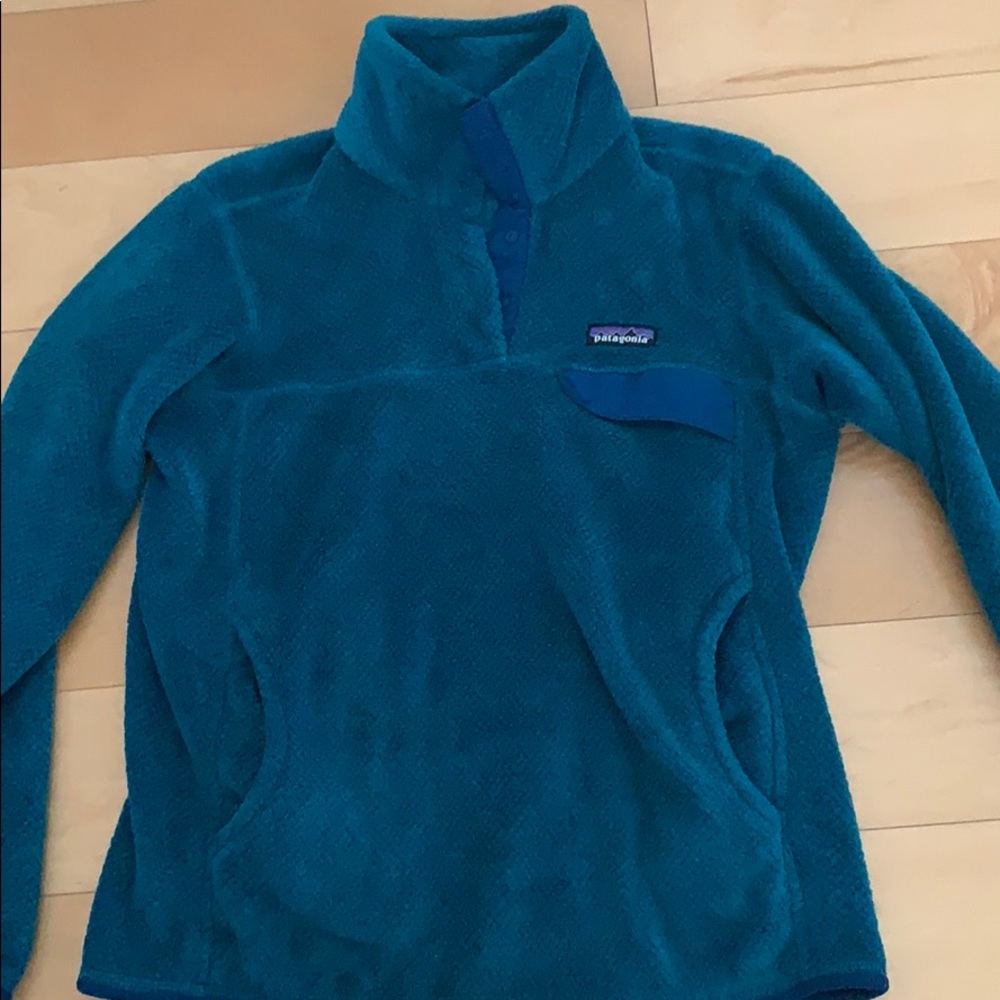 teal patagonia fleece